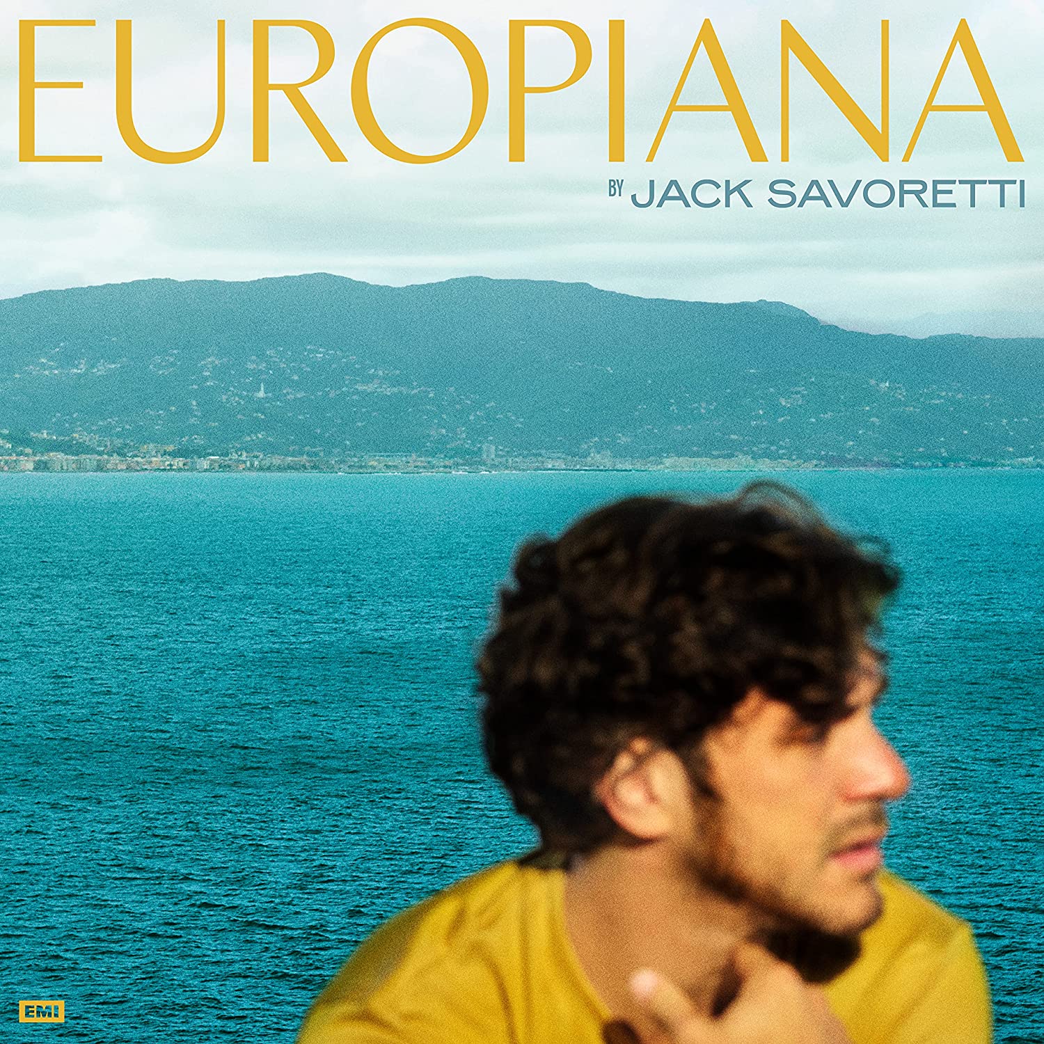 CD cover for Jack Savoretti’s “Europiana” featuring a man and seascape.