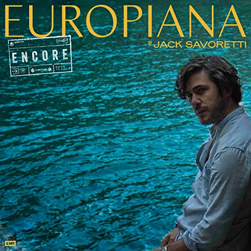 Album cover for Jack Savoretti’s “Europiana Encore” featuring a man by water.