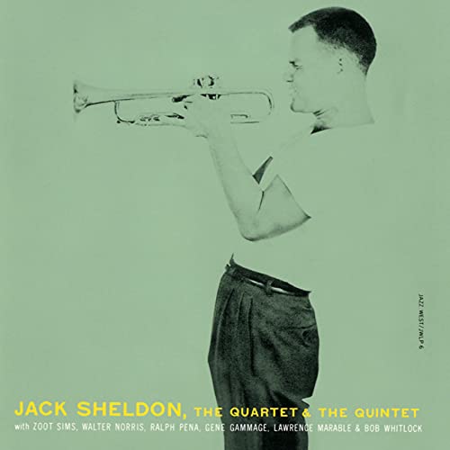 CD cover: Jack Sheldon playing trumpet, green background, black text.