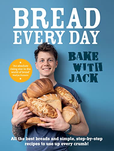 Book cover: man holding loaves of bread, titled "Bake With Jack".