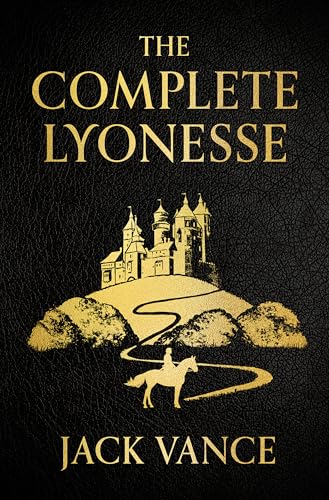 Book cover: golden illustration of a castle and rider on a path.