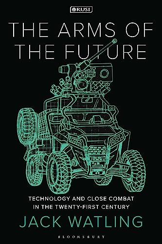 Book cover: “The Arms of the Future” featuring a futuristic military vehicle.
