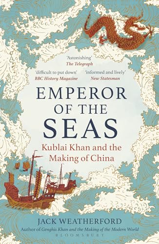 Book cover: “Emperor of the Seas” with a dragon and ships illustration.