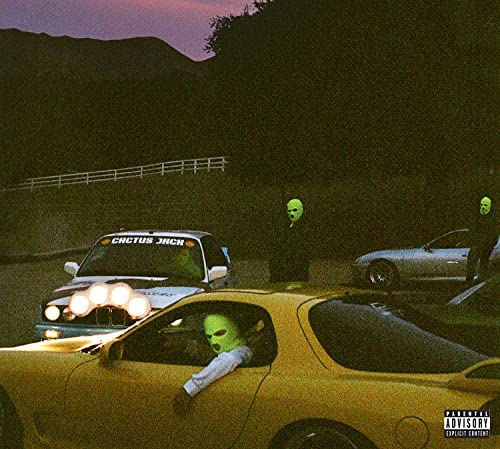 Jackboys album cover featuring figures in masks and cars at dusk.