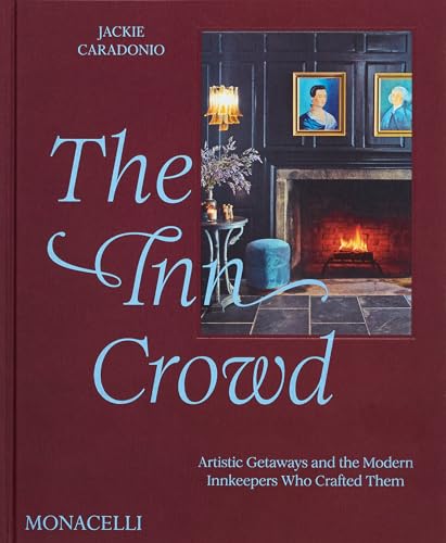 Book cover: “The Inn Crowd” with a fireplace and portraits depicted.