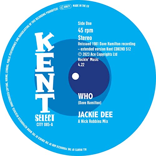 Jackie Dee / Dave Hamilton Ban - Who c/w Who (Instrumental) [7"] [VINYL]