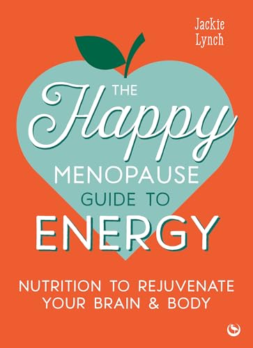 Book cover with a heart-shaped apple and title “The Happy Menopause Guide to Energy.”