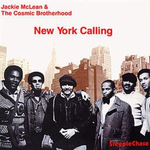 CD cover featuring Jackie McLean and a group in front of a cityscape.