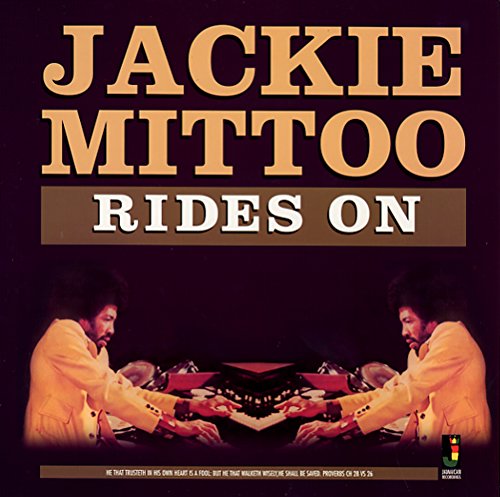Jackie Mittoo “Rides On” vinyl album cover with portrait and mirrored image.