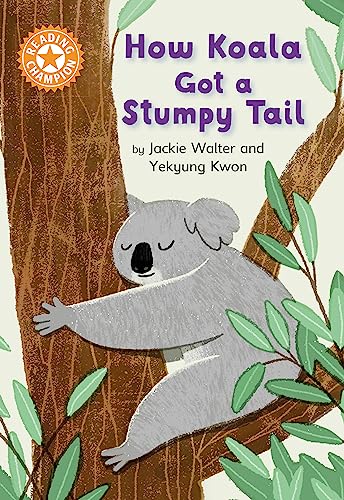 Book cover featuring a sleeping grey koala hugging a brown tree trunk.
