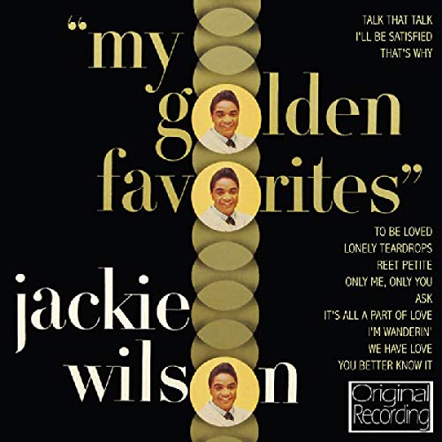 Jackie Wilson's "My Golden Favorites" CD cover with portrait photos.