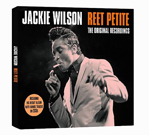 Jackie Wilson "Reet Petite" CD cover featuring a black and white portrait.