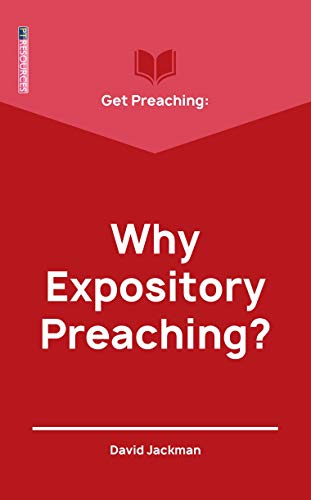 Red book cover with white text: "Get Preaching: Why Expository Preaching?