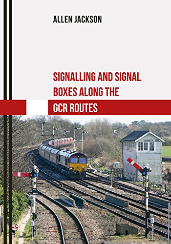 Book cover depicting a train passing a signal box along railway tracks.