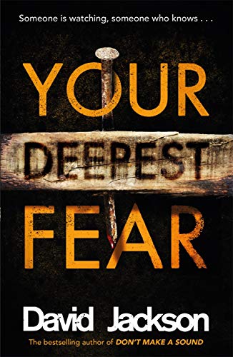 Book cover: "Your Deepest Fear" with nail through wooden letters.