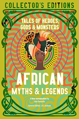 Book cover with a stylized portrait of an African woman against wavy orange patterns.
