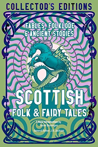 Book cover featuring a teal kelpie illustration against a swirling purple and green background.