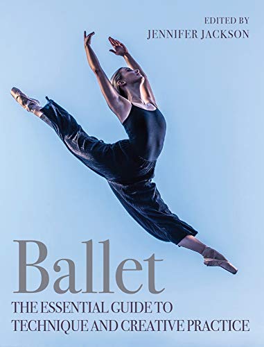 Book cover featuring a ballerina in mid-air split jump, titled “Ballet”.