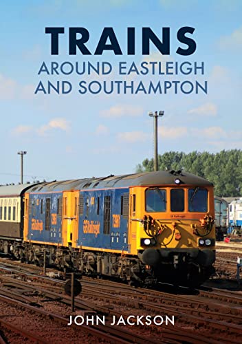 Book cover featuring a blue and yellow diesel locomotive on railway tracks.