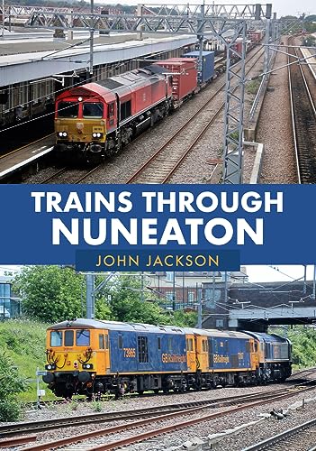 Book cover: trains on tracks at Nuneaton railway station.