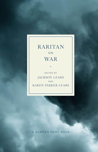 Book cover: "Raritan on War" with stormy, dark blue background.
