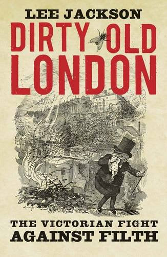 Book cover depicting Victorian London with a gentleman and flies.