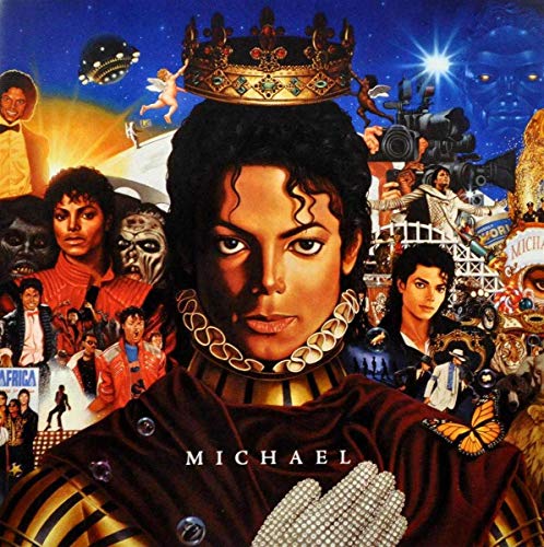 Michael Jackson album cover featuring multiple images of the artist.