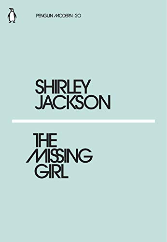 Book cover with light green background, black text "SHIRLEY JACKSON THE MISSING GIRL".