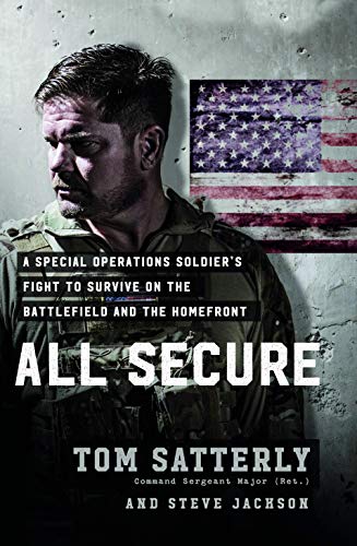 Book cover featuring a soldier in uniform against a weathered US flag background.