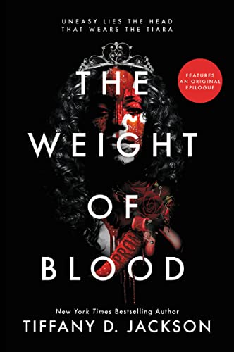Book cover showing a person wearing a tiara with blood dripping down their face.