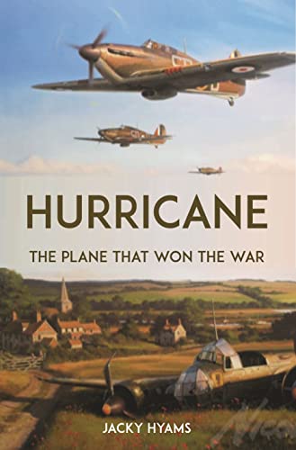 Book cover depicting three Hurricane fighter planes over a village.