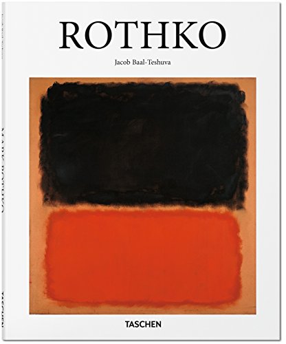 Book cover titled Rothko featuring a painting with a large black rectangle above orange.