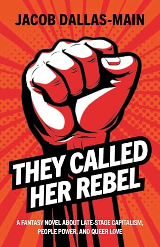 Book cover: clenched red fist against an orange burst background.