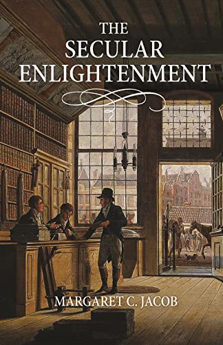 Book cover: “The Secular Enlightenment” with a painting of 18th-century figures.