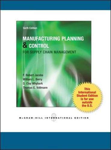 Textbook cover: "Manufacturing Planning & Control for Supply Chain Management," sixth edition.