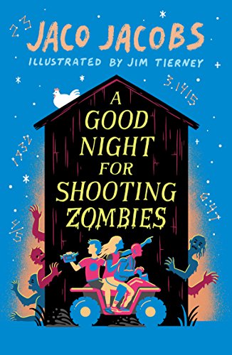 Book cover: illustrated house with figures shooting at zombies.