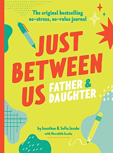 Yellow journal cover with text "Just Between Father & Daughter" and illustrations.