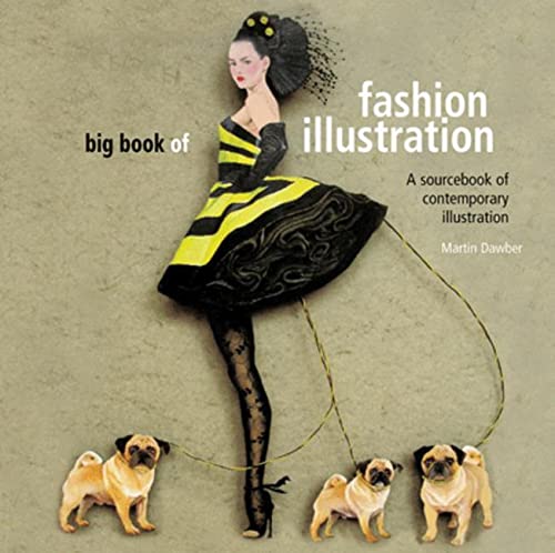 Book cover featuring an illustrated woman in a yellow and black dress walking three pugs.