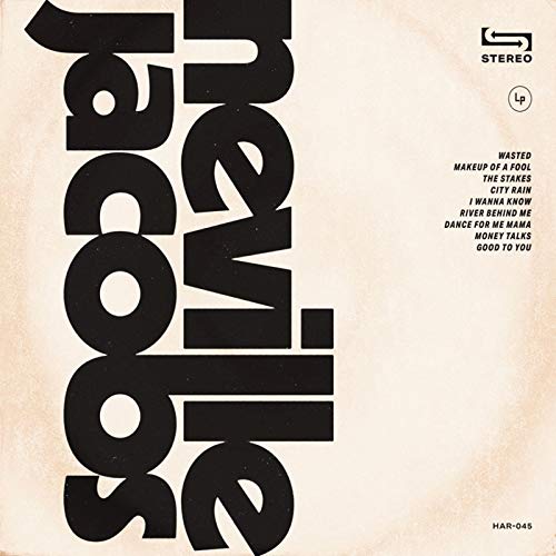 CD cover for "Neville Jacobs" with bold black text on a beige background.