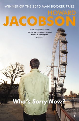 Book cover: man’s back facing London Eye, title “Who’s Sorry Now?”