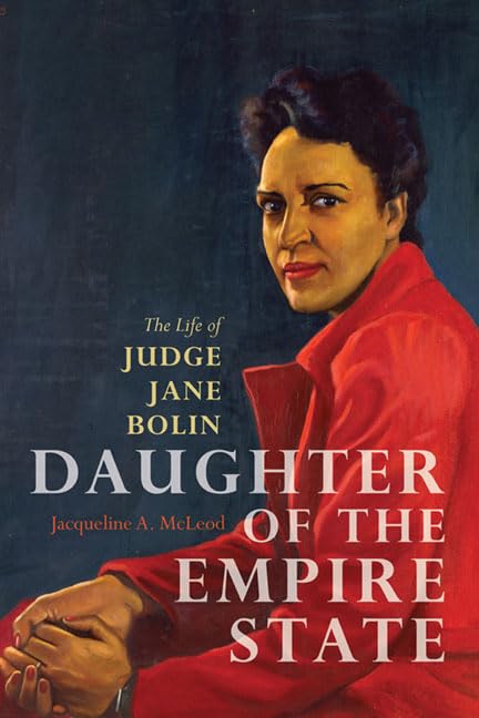 Portrait of Judge Jane Bolin, book cover with red jacket and title.
