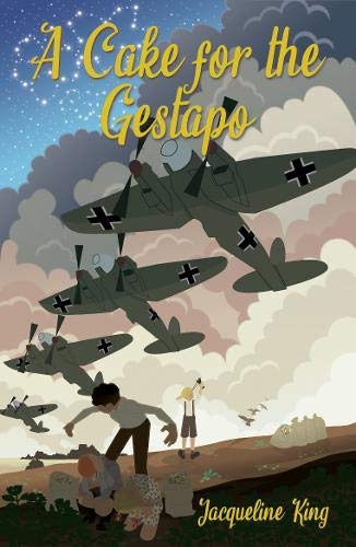 Book cover: children running from German fighter planes in a field.