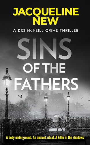 Book cover for Sins of the Fathers by Jacqueline New featuring a snowy streetscape.