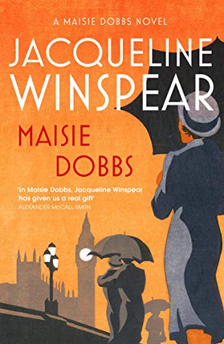 Book cover: woman in hat, London cityscape, orange and grey tones.
