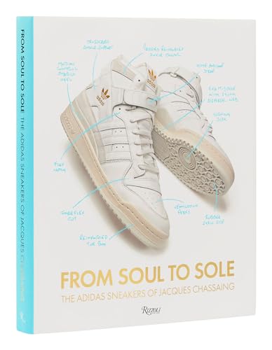 Book cover featuring white Adidas sneakers with labeled anatomical details.