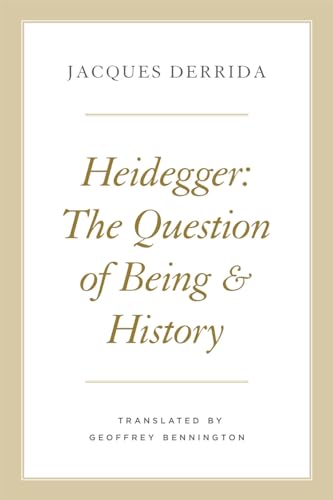 Book cover: "Heidegger: The Question of Being & History" by Jacques Derrida.