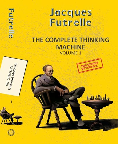 Book cover featuring a man in a suit seated with chess pieces.