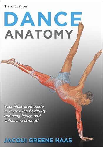 Book cover: “Dance Anatomy” with illustration of a dancer’s musculature.