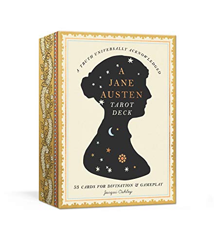 Boxed tarot card deck with gold accents and silhouette of a woman's head.