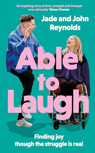 Book cover featuring a laughing couple, one using a wheelchair.